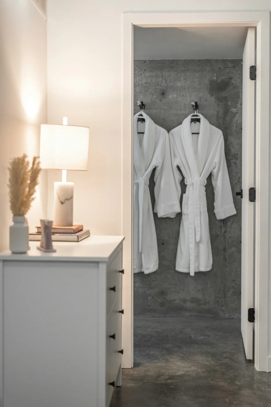 Bathrobes prepared for a premium hospitality setting